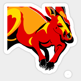 Red Roo Sticker